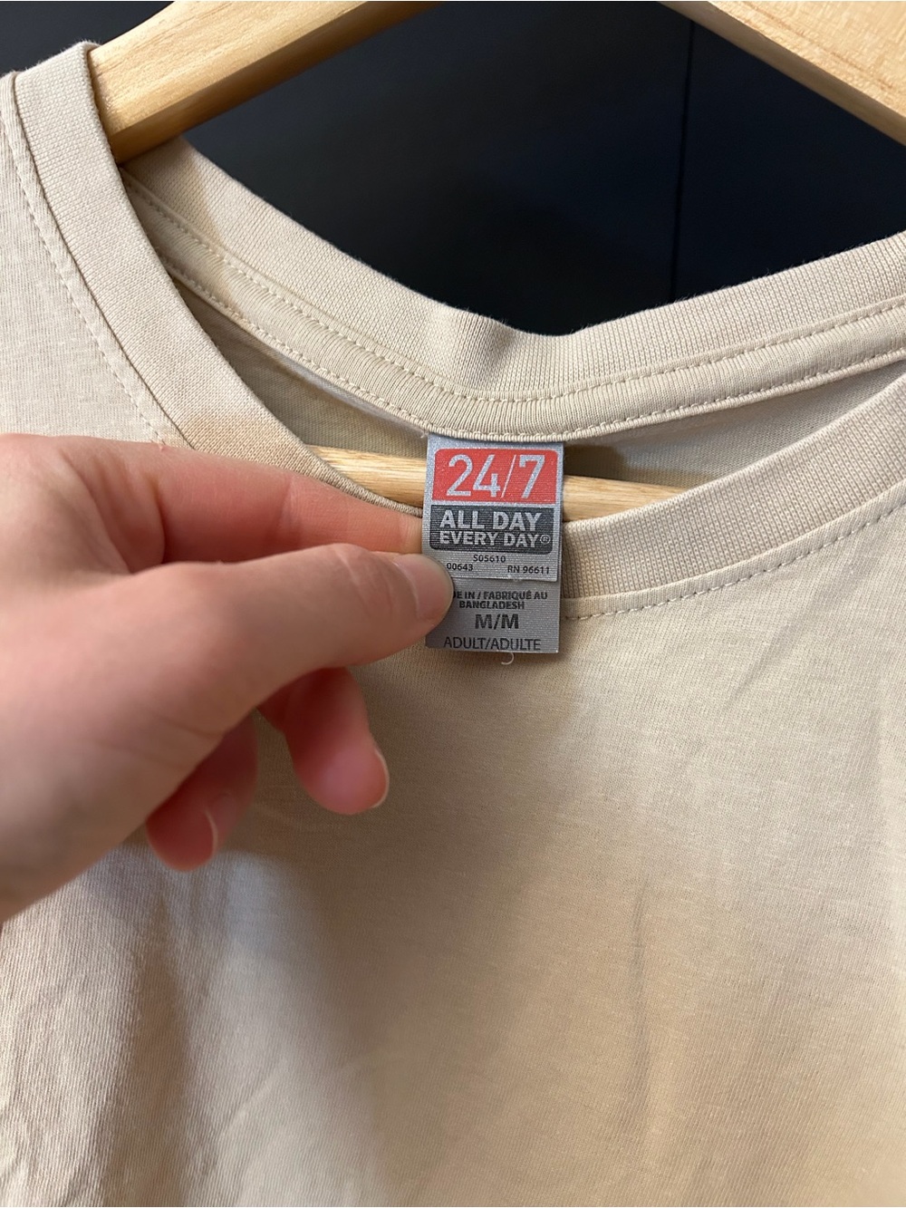 Men’s Cream Crew Neck T-Shirt